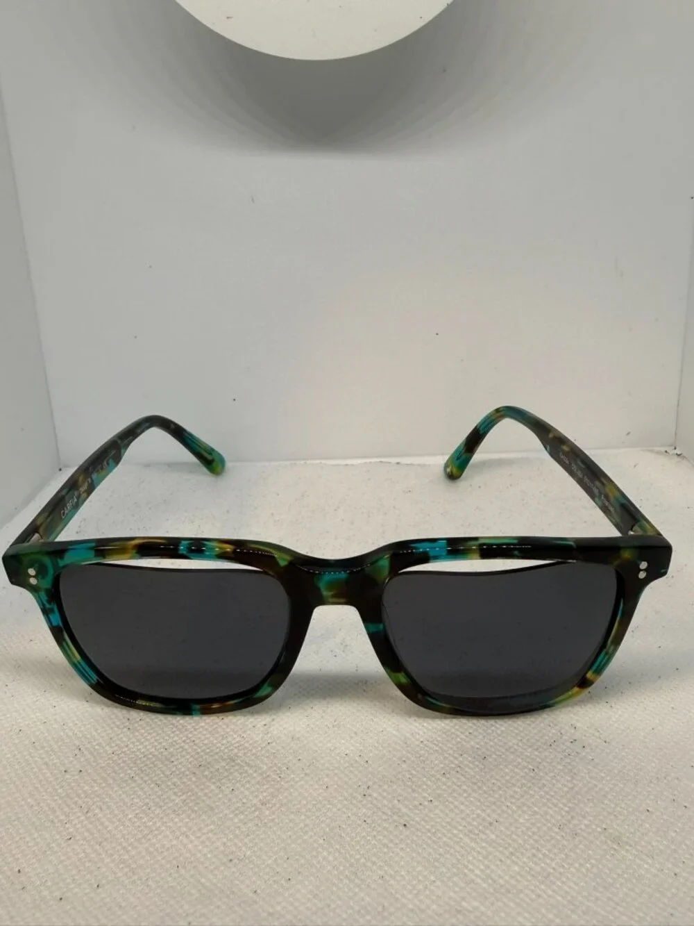 Carfia CA5354 Blue Green Tortoise Rectangular Acetate Sunglasses Col.N04
